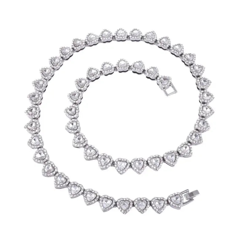 Midnight Heart Cuban Link Chain