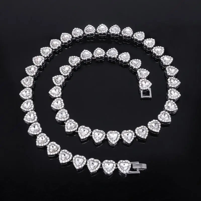 Midnight Heart Cuban Link Chain