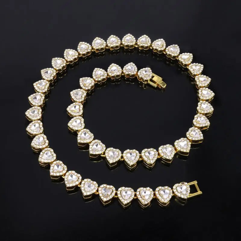 Midnight Heart Cuban Link Chain